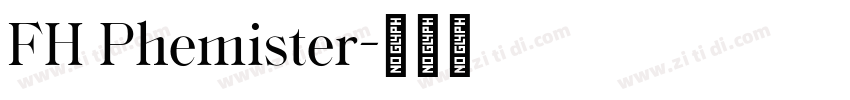 FH Phemister字体转换